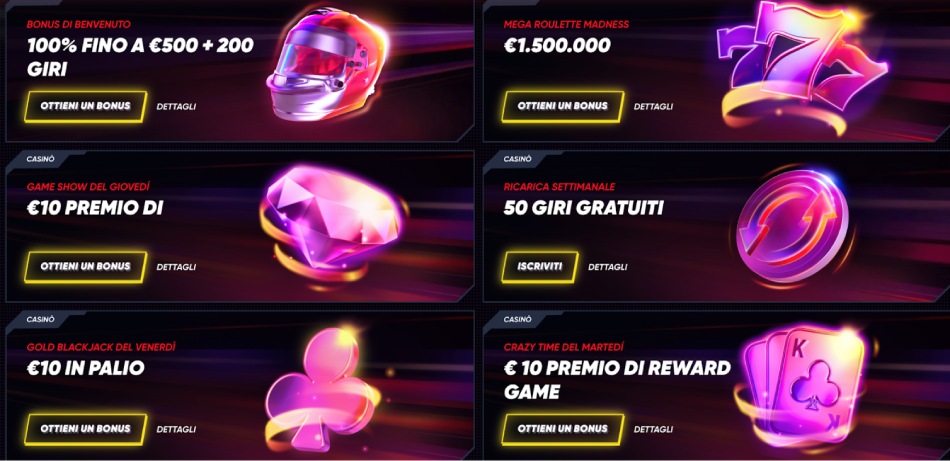 Bonus e Tornei di QuickWin